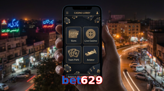 Main screen of Bet629 app page for PK players